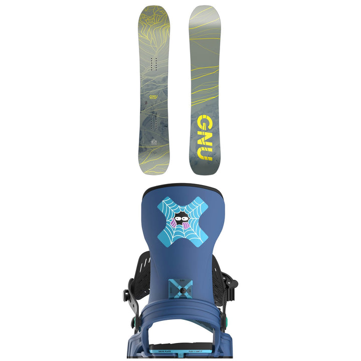 GNU Frosting C2 Snowboard 2025 + Bent Metal Stylist Snowboard Bindings - Women's