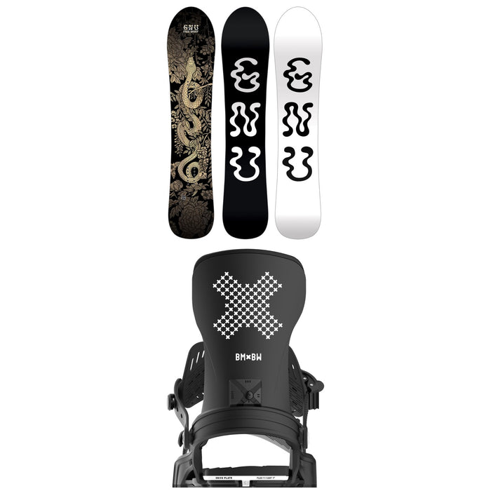GNU Free Spirit C3 Snowboard + Bent Metal Stylist Snowboard Bindings - Women's 2026