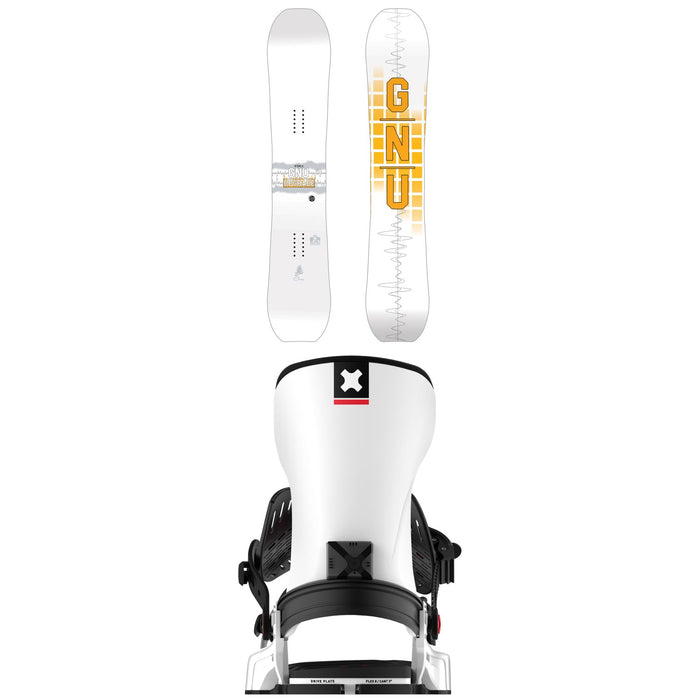 GNU Upgrade C2E Snowboard + Bent Metal Transfer Snowboard Bindings 2026