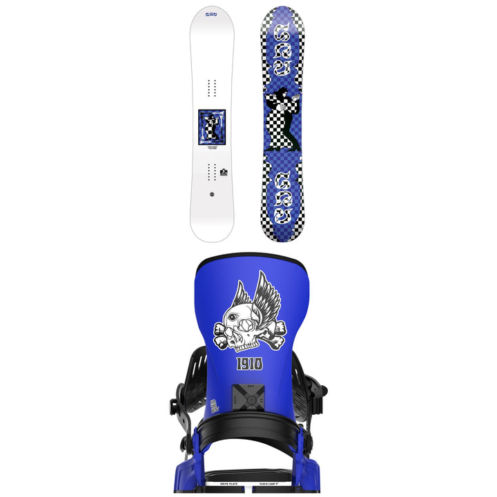 GNU 4x4 C3 Snowboard + Bent Metal Transfer Snowboard Bindings 2026