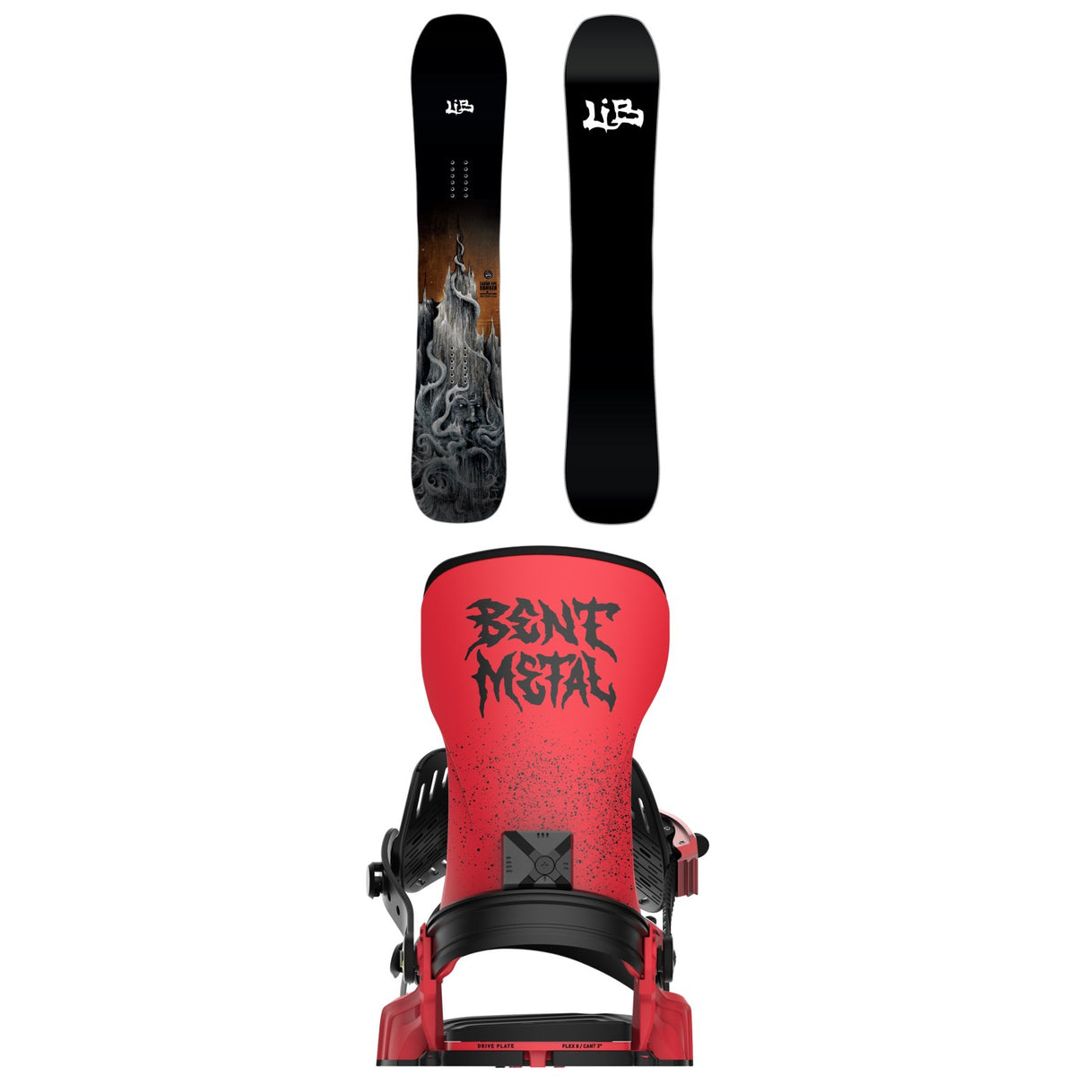 Lib Tech Skunk Ape C3 Snowboard + Bent Metal Transfer Snowboard Bindings 2026