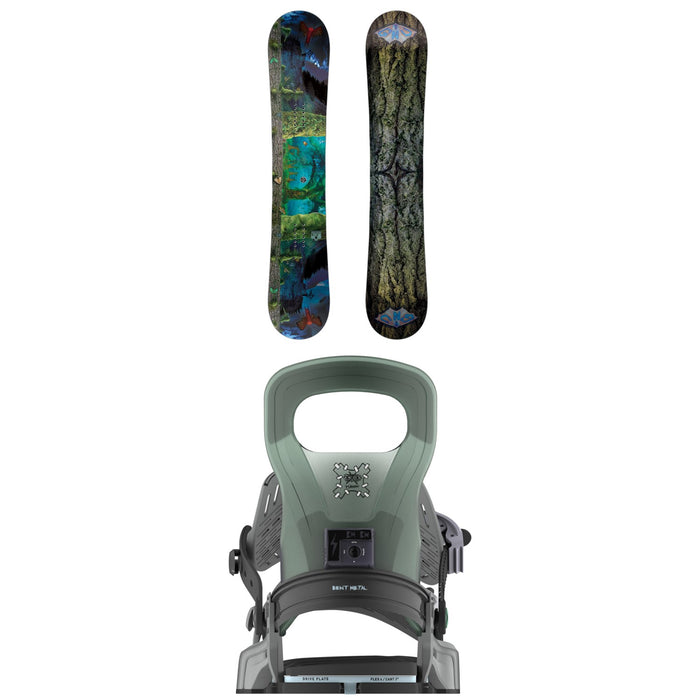 GNU Finest Asym C2X Snowboard + Bent Metal Logic Snowboard Bindings 2026