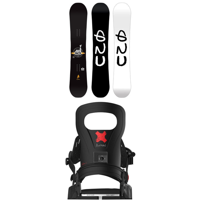 GNU Facts BTX Snowboard + Bent Metal Logic Snowboard Bindings 2026