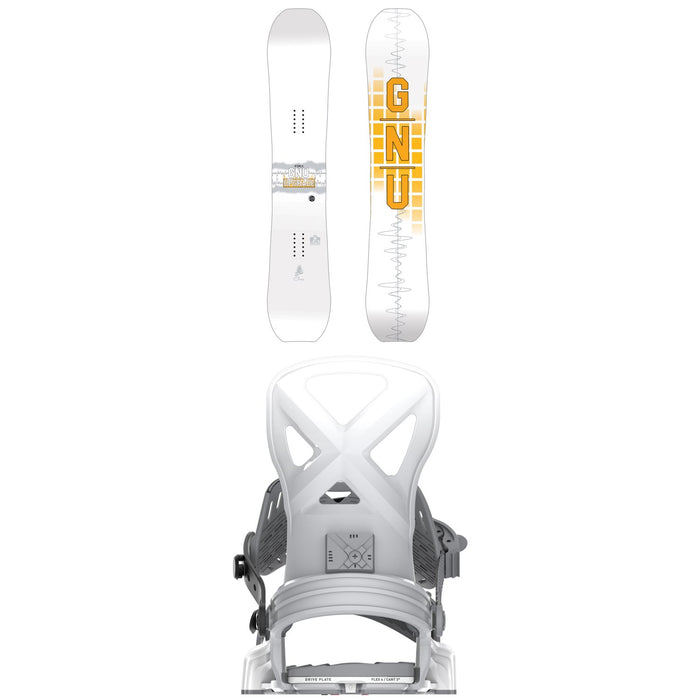 GNU Upgrade C2E Snowboard + Bent Metal Anvil Snowboard Bindings 2026
