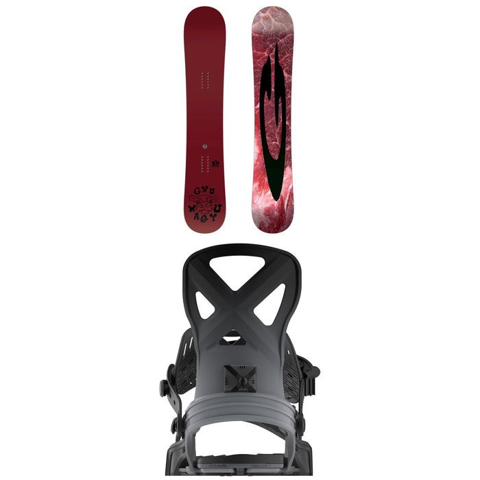 GNU Wagyu C3 Snowboard + Bent Metal Anvil Snowboard Bindings 2026