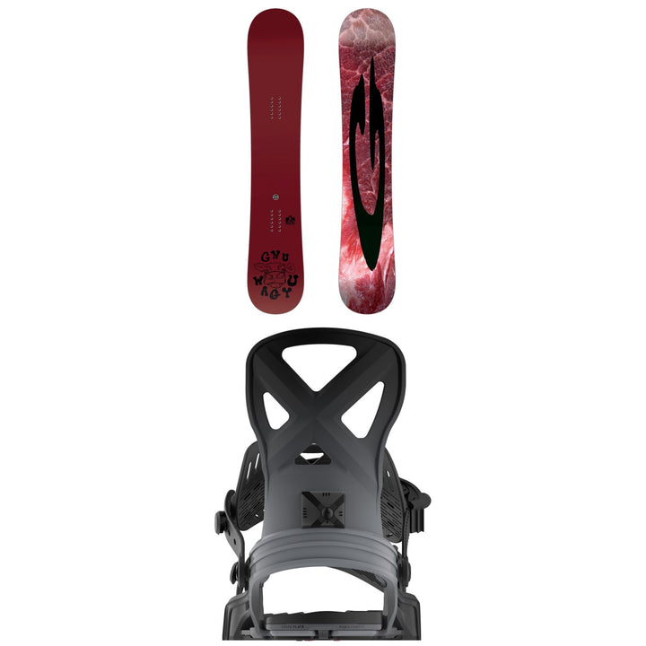 GNU Wagyu C3 Snowboard + Bent Metal Anvil Snowboard Bindings 2026