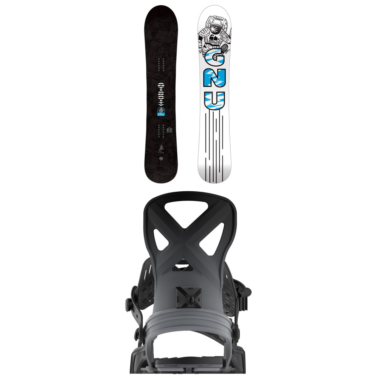 GNU Antigravity C3 Snowboard + Bent Metal Anvil Snowboard Bindings 2026