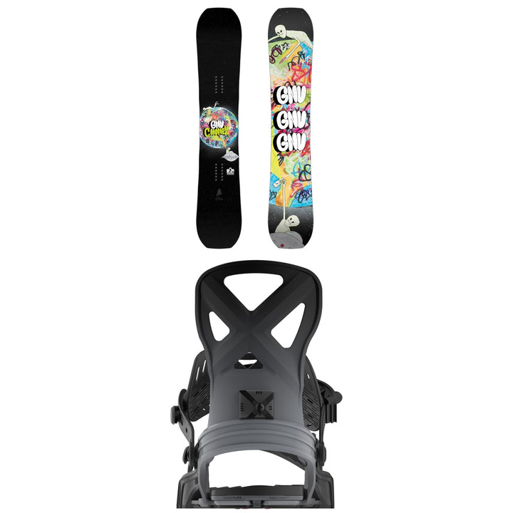 GNU C-Money C3 Snowboard + Bent Metal Anvil Snowboard Bindings 2026