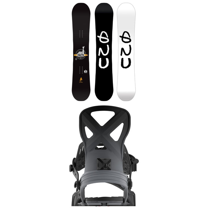 GNU Facts BTX Snowboard + Bent Metal Anvil Snowboard Bindings 2026