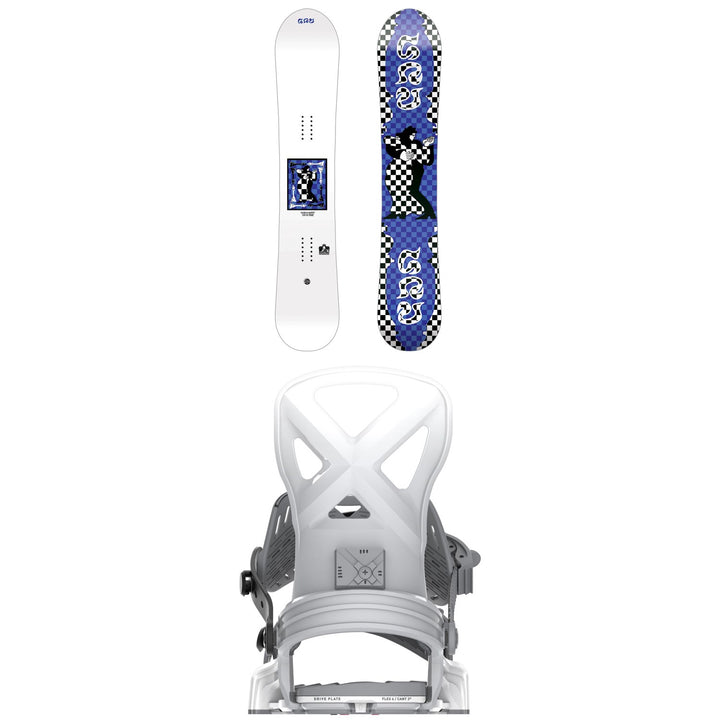 GNU 4x4 C3 Snowboard + Bent Metal Anvil Snowboard Bindings 2026