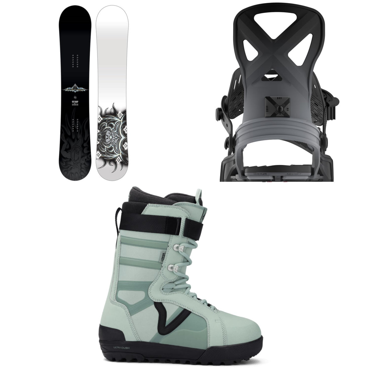 Lib Tech Off Ramp C3 Snowboard + Bent Metal Anvil Snowboard Bindings + Vans Hi-Standard Pro Snowboard Boots 2026