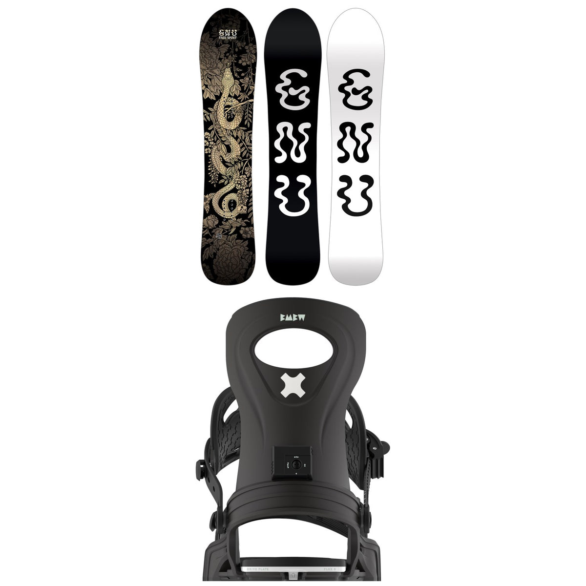 GNU Free Spirit C3 Snowboard + Bent Metal Metta Snowboard Bindings - Women's 2026