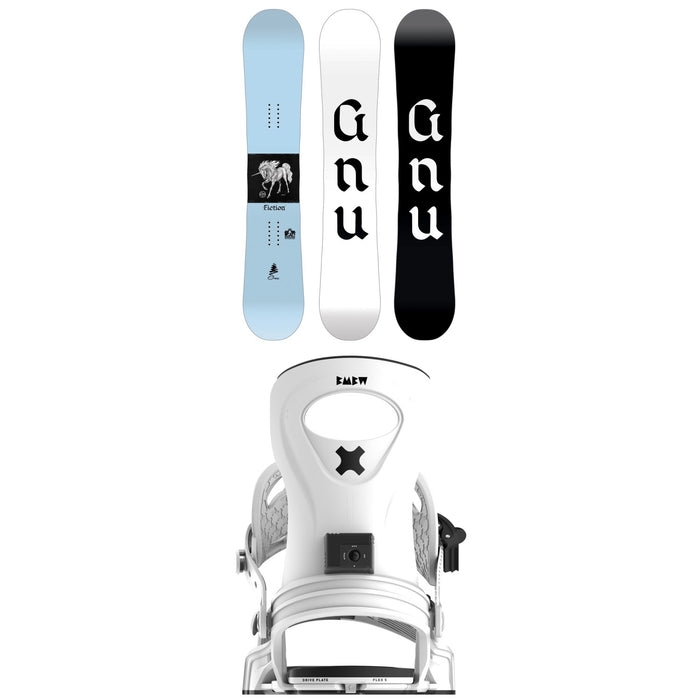GNU Fiction BTX Snowboard + Bent Metal Metta Snowboard Bindings - Women's 2026