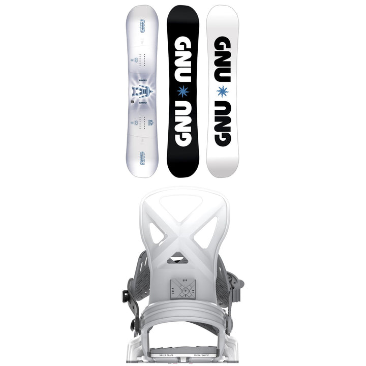 GNU Riders Choice Asym C2X Snowboard + Bent Metal Anvil Snowboard Bindings 2026