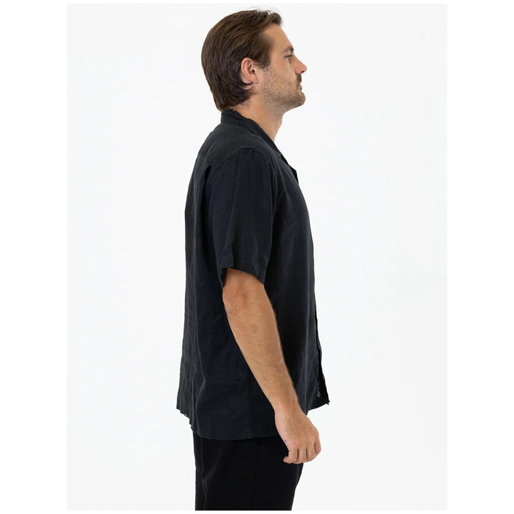Thrills Hemp Minimal Thrills Bowling Shirt - Men's Black