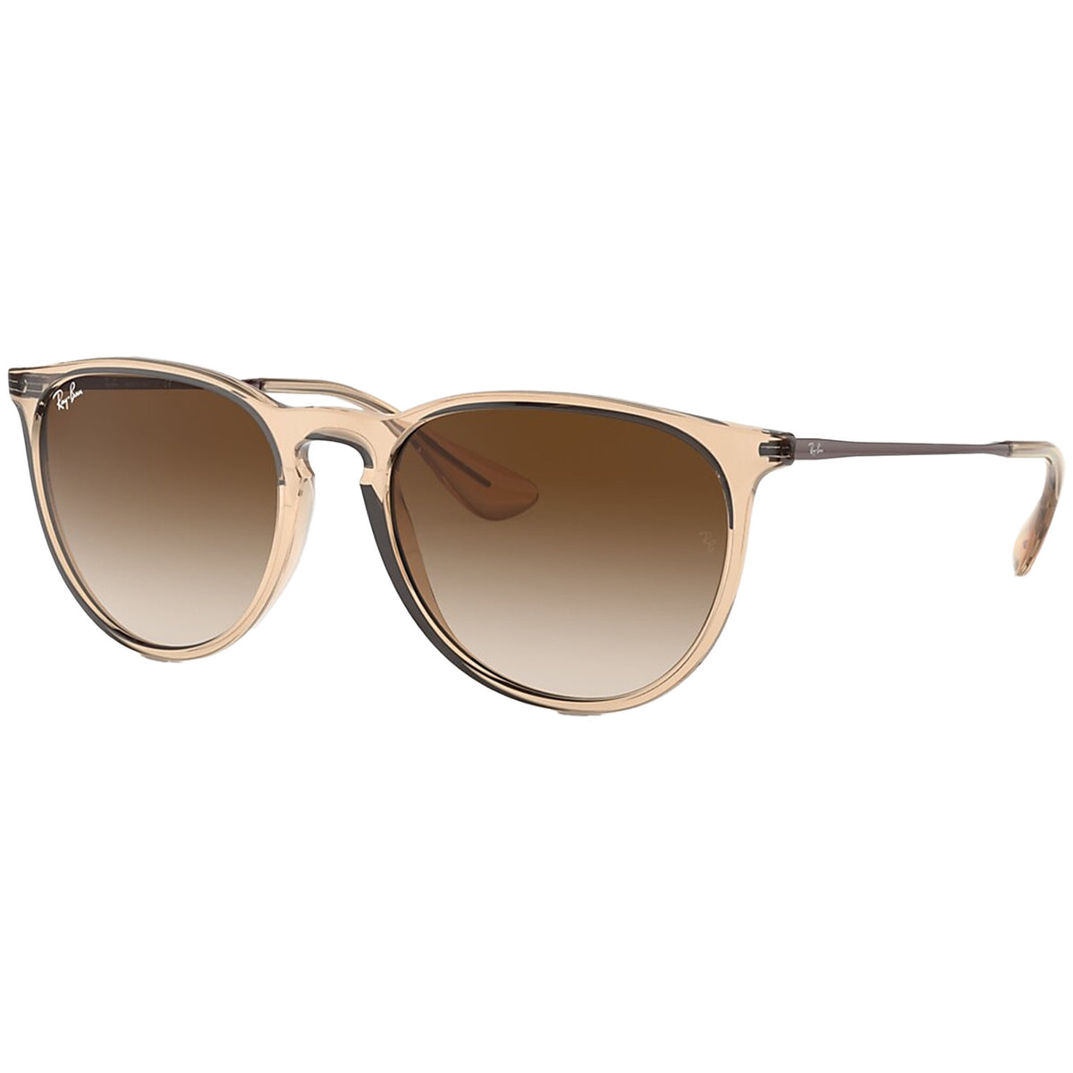 Ray Ban Erika 54 Sunglasses - Women's Transparent Light Brown/Brown Gradient Dark Brown