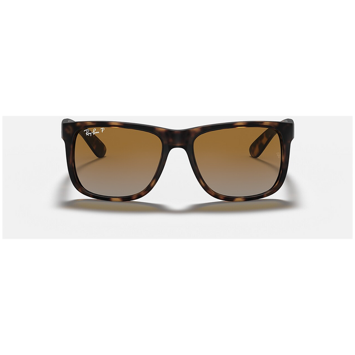 Ray Ban Justin Sunglasses Rubber Havana/Grey Gradient Brown Polarized