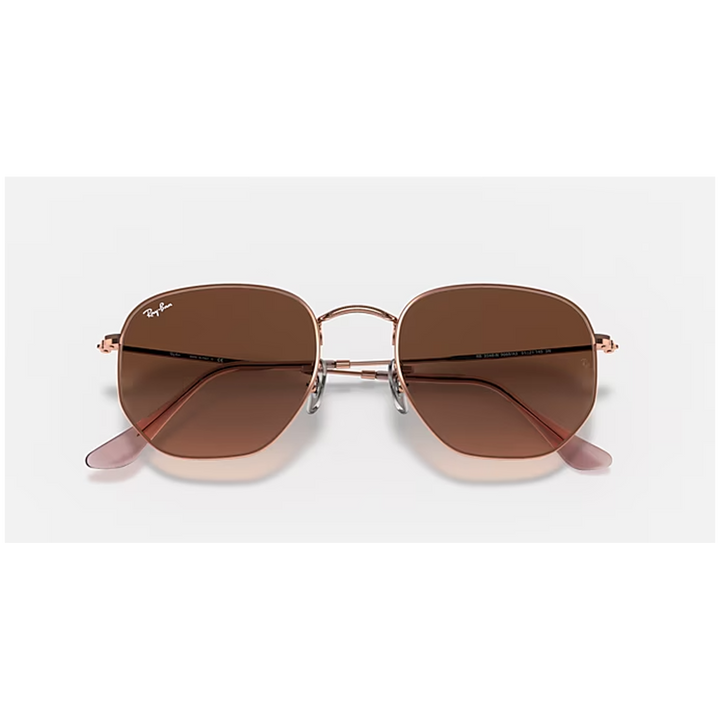 Ray Ban Hexagonal 51 Sunglasses Copper/Pink Gradient Brown