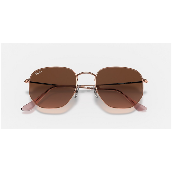Ray Ban Hexagonal 51 Sunglasses Copper/Pink Gradient Brown