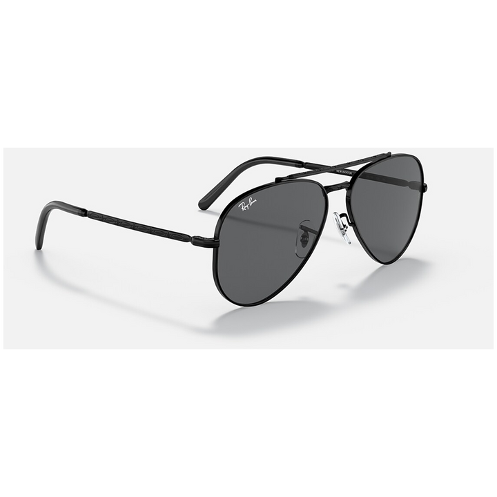 Ray Ban New Aviator 58 Sunglasses Black/Dark Grey