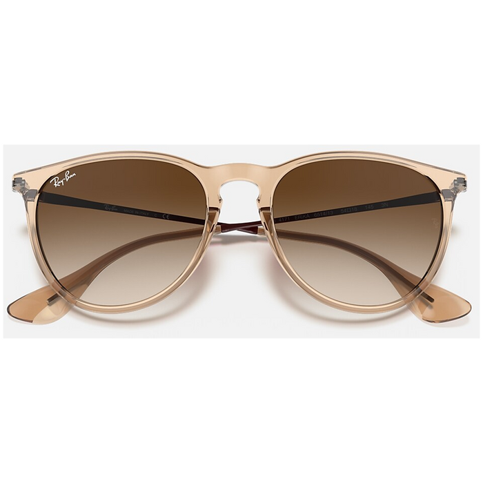 Ray Ban Erika 54 Sunglasses - Women's Transparent Light Brown/Brown Gradient Dark Brown