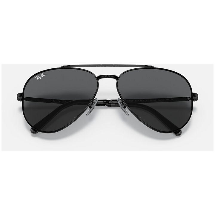 Ray Ban New Aviator 58 Sunglasses Black/Dark Grey