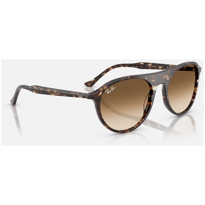 Ray Ban RB2215 59 Sunglasses Havana Yellow Turtle/Clear Gradient Brown