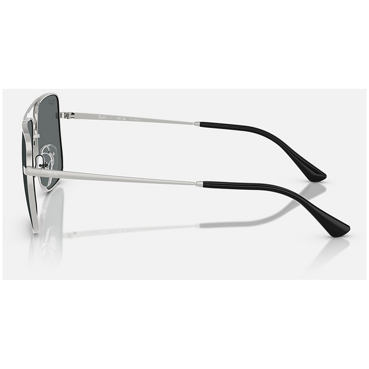 Ray Ban Ari Bio-Based Sunglasses Silver/Dark Grey Polarized
