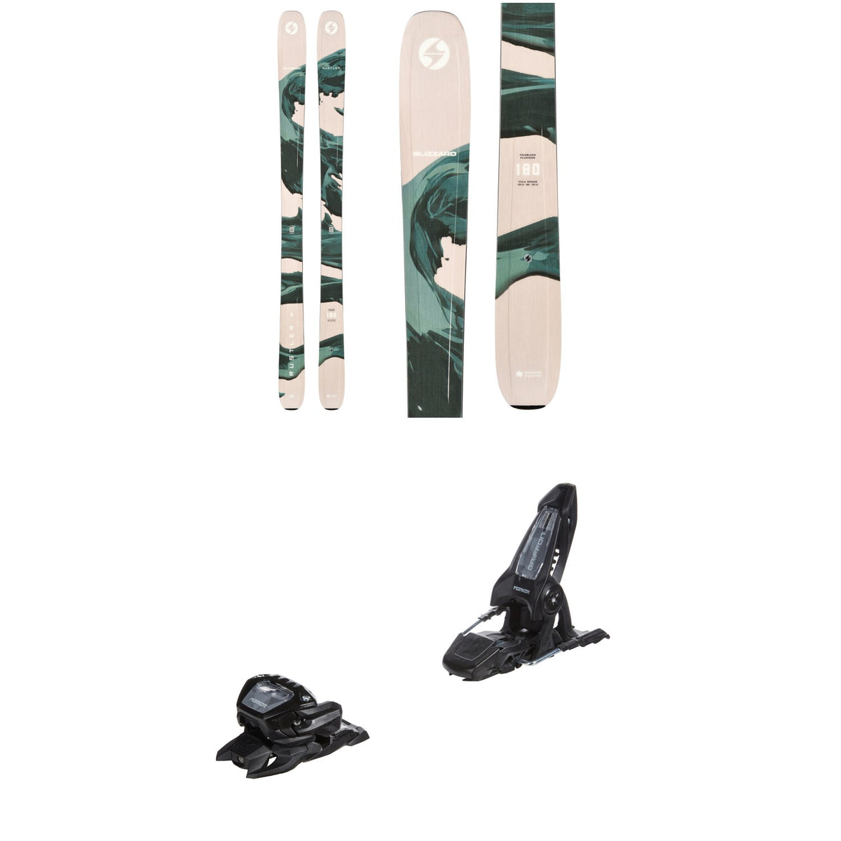 Blizzard Rustler 9 Skis + Marker Griffon 13 ID Ski Bindings 2026