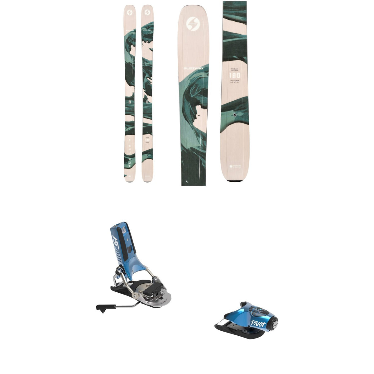 Blizzard Rustler 9 Skis + Look Pivot 2.0 15 GW Ski Bindings 2026