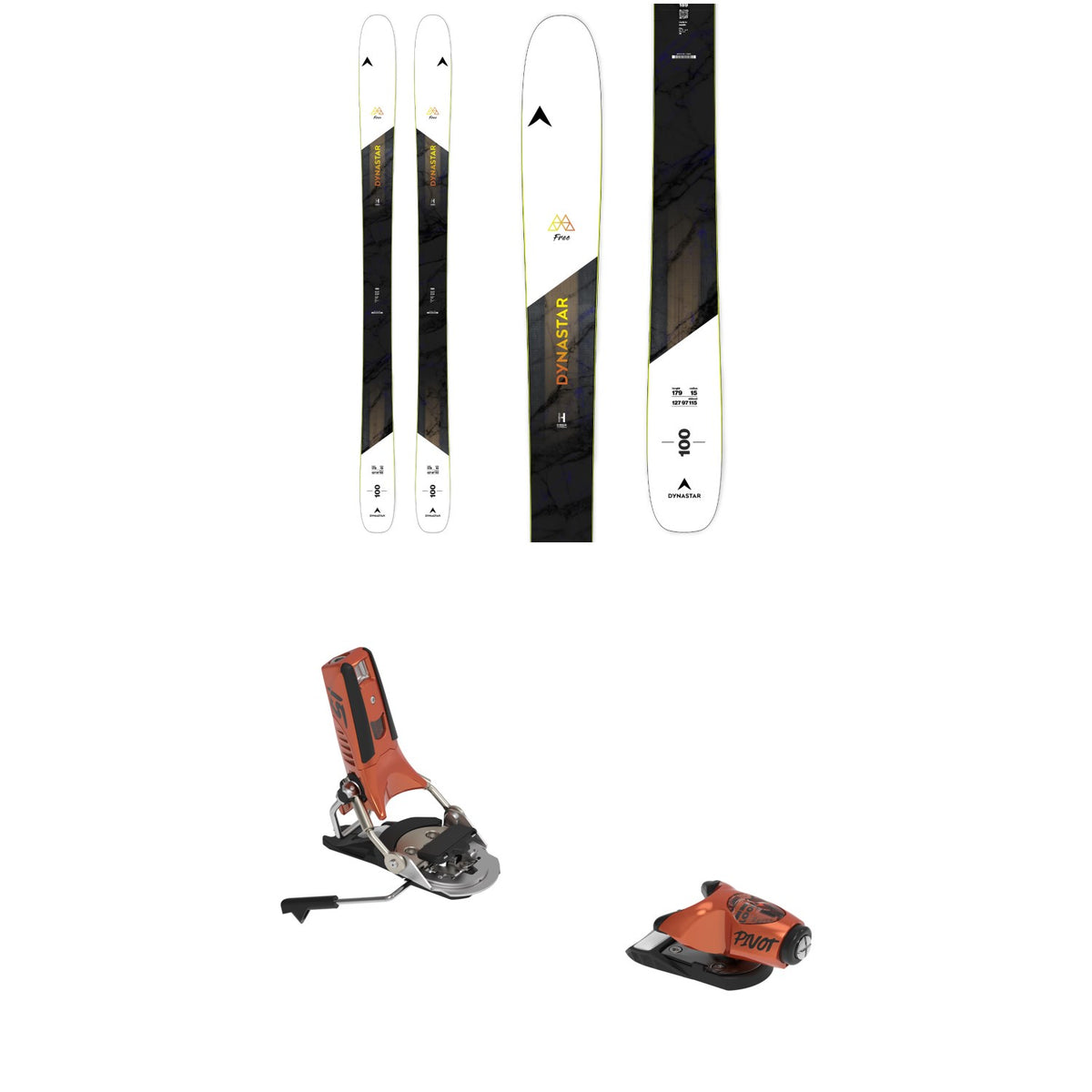 Dynastar M-Free 100 Skis + Look Pivot 2.0 15 GW Ski Bindings 2026