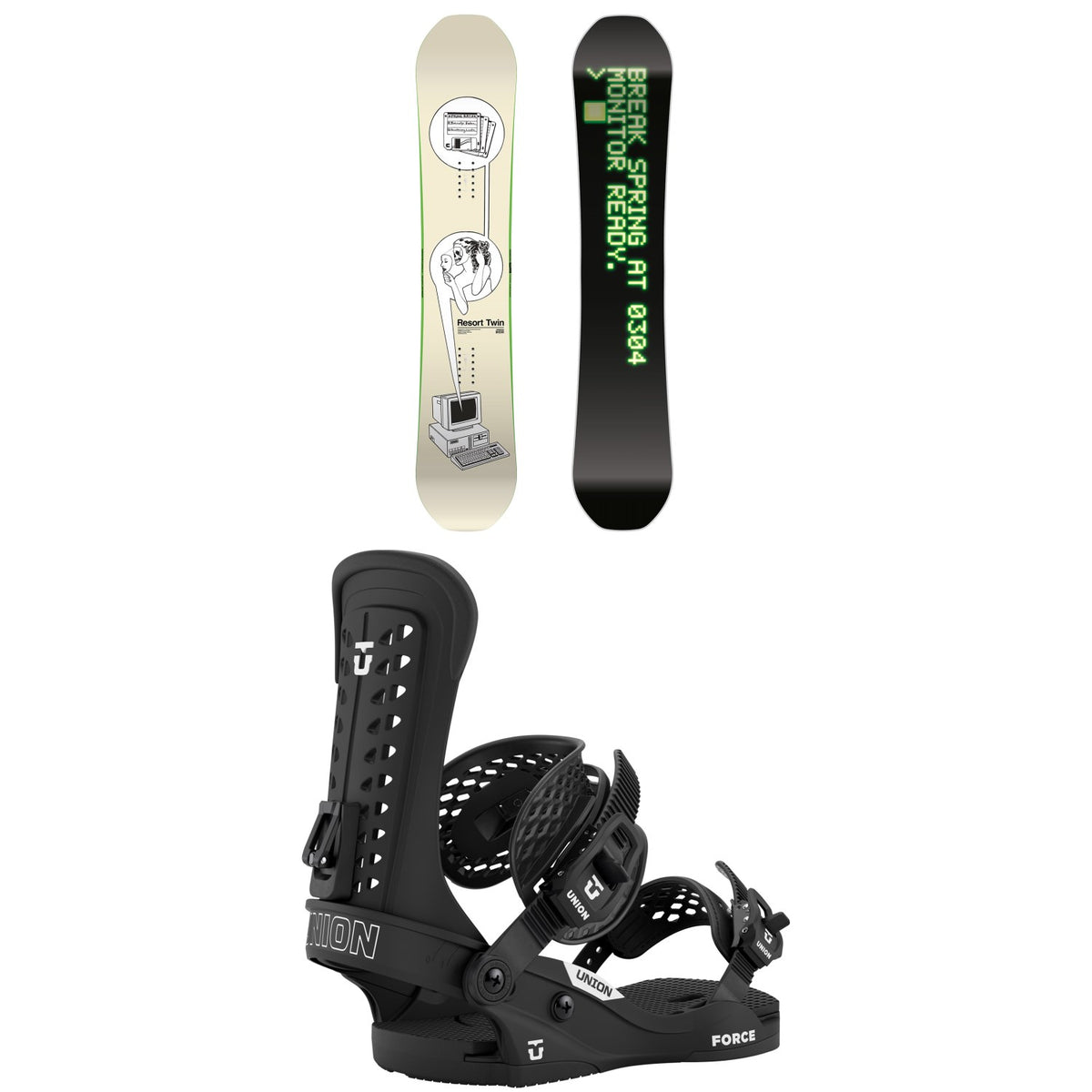 CAPiTA Spring Break Resort Twin Snowboard + Union Force Classic Snowboard Bindings 2026
