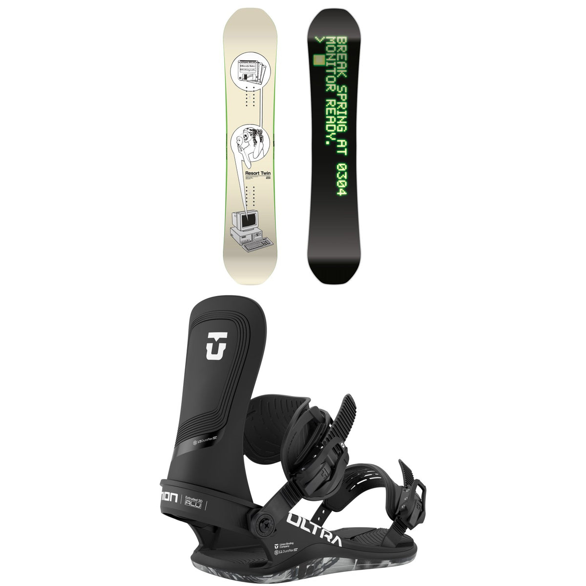 CAPiTA Spring Break Resort Twin Snowboard + Union Ultra Snowboard Bindings 2026