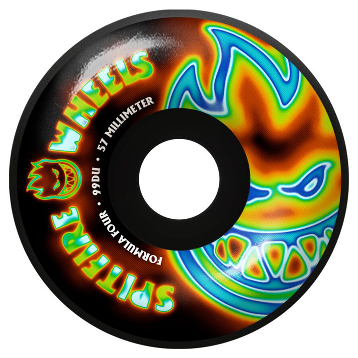 Spitfire Formula Four 99d Bighead Radioactive Skateboard Wheels Black