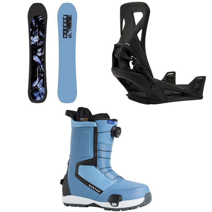 Burton Cartographer Snowboard + Step On Snowboard Bindings + Highshot Step On Snowboard Boots 2026