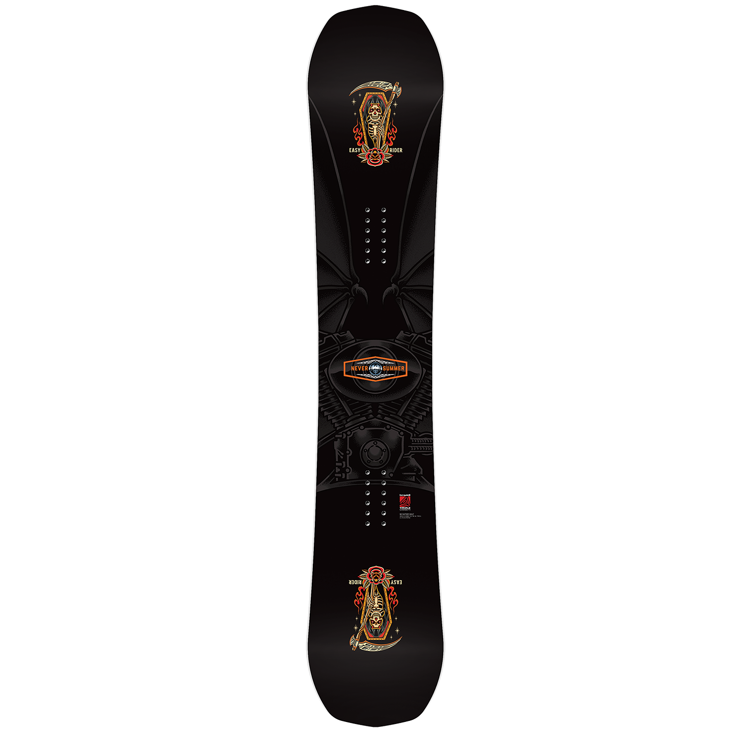burton easy rider snowboard (2024) the Never Summer Easy Rider provides smooth and buttery performance for trickery and confident edgehold on firm snow without the tendency to hook at the nose and tail Never summer Easy Rider Wide