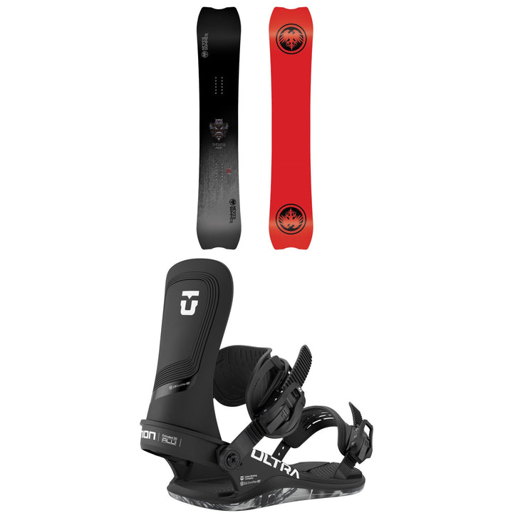 Never Summer V-Twin Snowboard + Union Ultra Snowboard Bindings 2026