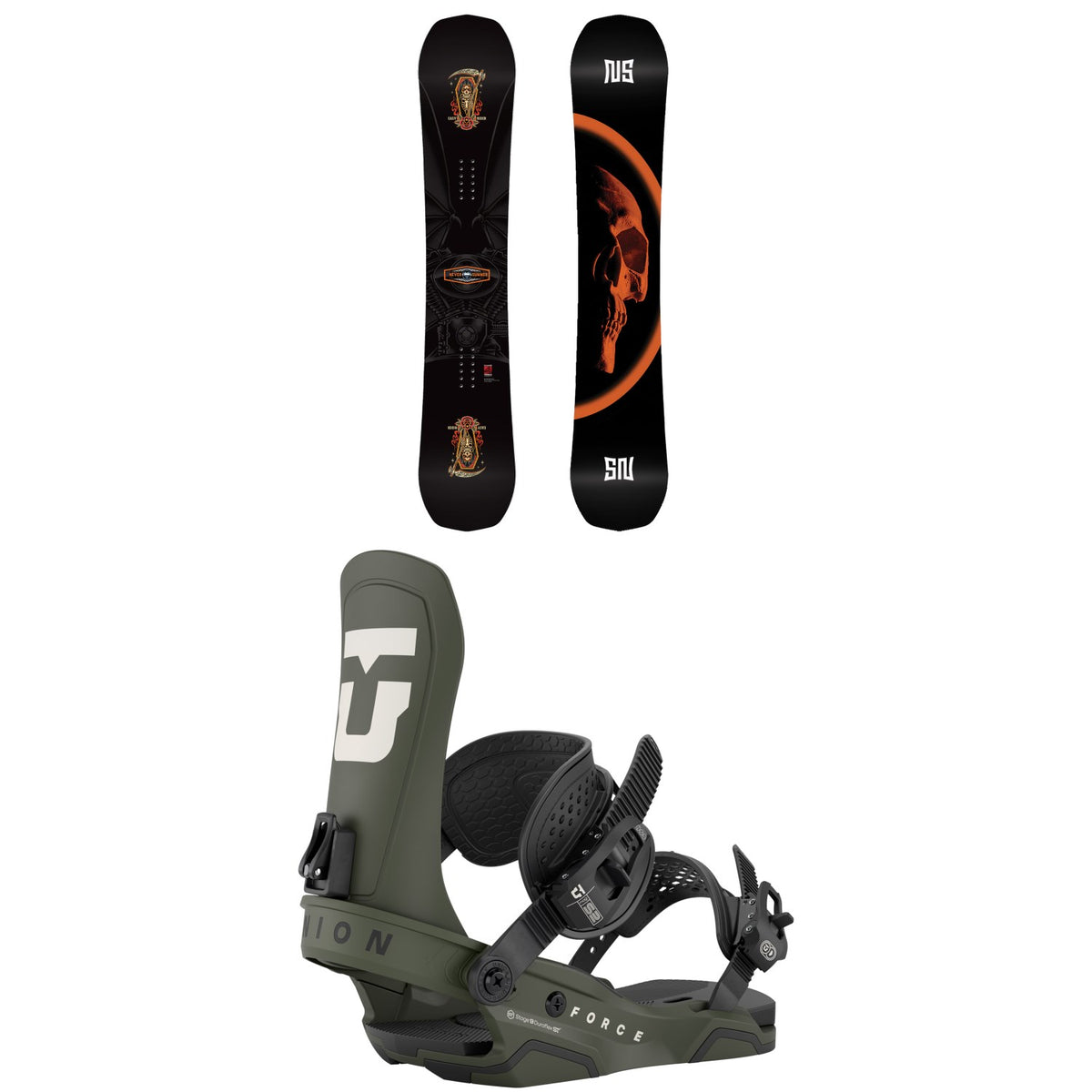 Never Summer Easy Rider Snowboard + Union Force Snowboard Bindings 2026