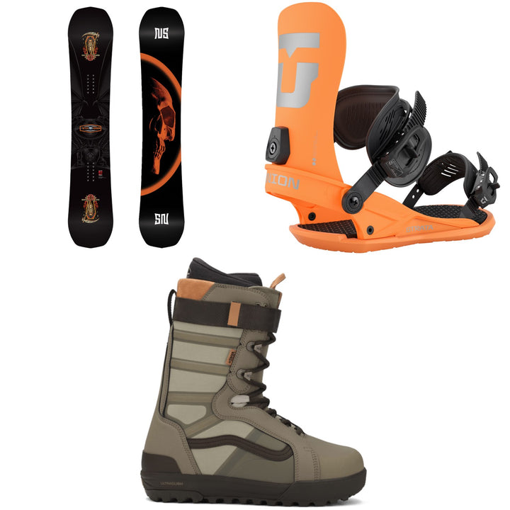 Never Summer Easy Rider Snowboard + Union Strata Snowboard Bindings + Vans Hi-Standard Pro Snowboard Boots 2026