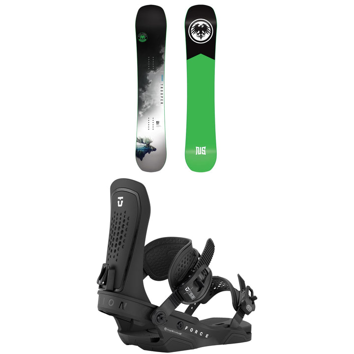 Never Summer Trooper Snowboard + Union Force Snowboard Bindings 2026