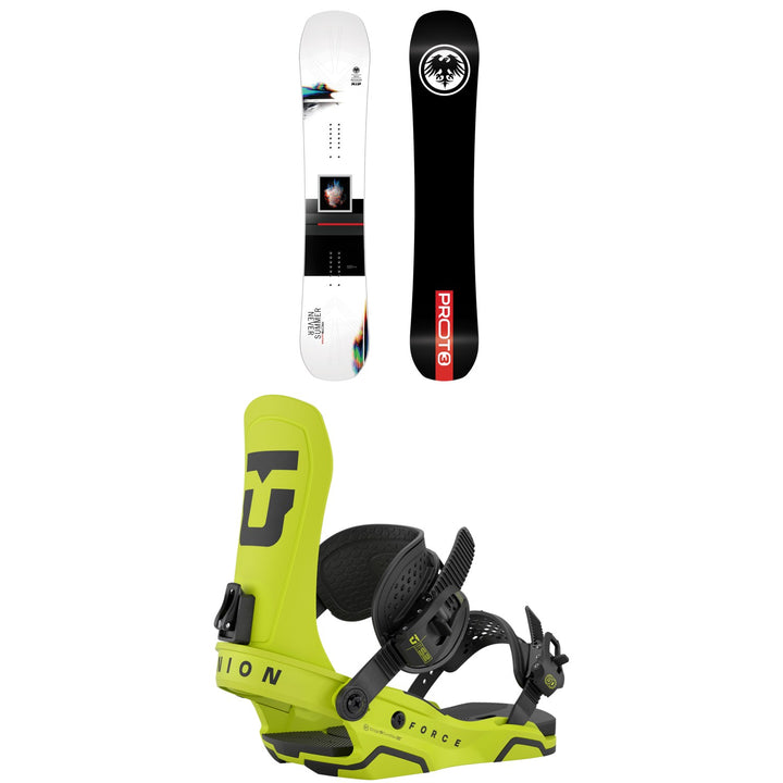 Never Summer Proto T3 Ultra Snowboard + Union Force Snowboard Bindings 2026