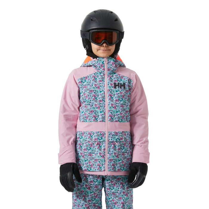 Helly Hansen Stellar 2.0 Jacket - Girls' Pink Lavender Floral AOP