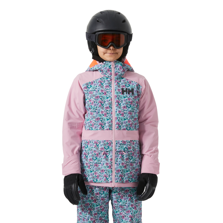 Helly Hansen Stellar 2.0 Jacket - Girls' Pink Lavender Floral AOP