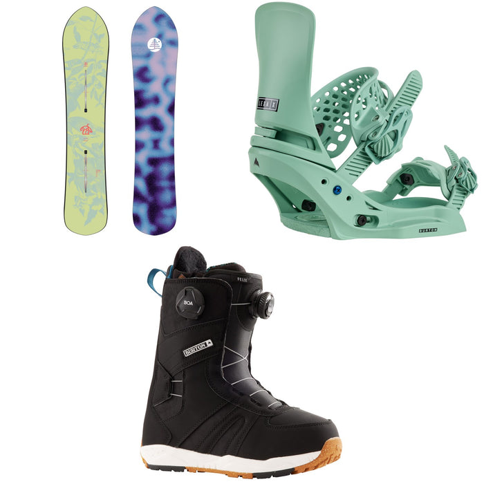 Burton Family Tree Sketch Artist Snowboard + Lexa X EST Snowboard Bindings + Felix Boa Snowboard Boots - Women's 2026