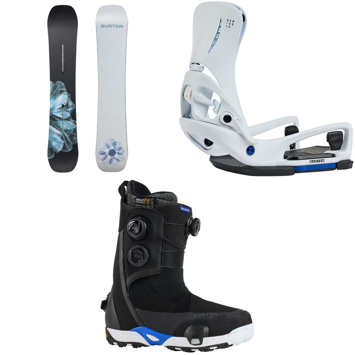 Burton Process Flying V Snowboard + Step On Genesis EST Snowboard Bindings + Waverange Step On X Pro Snowboard Boots 2026