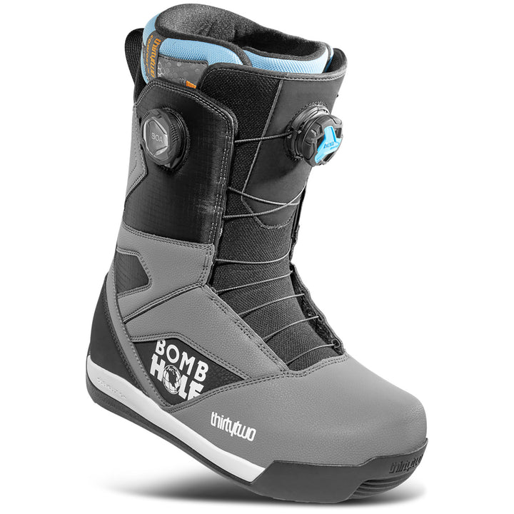 thirtytwo STW Double Boa x Bomb Hole Snowboard Boots 2026 Grey/Black/Blue