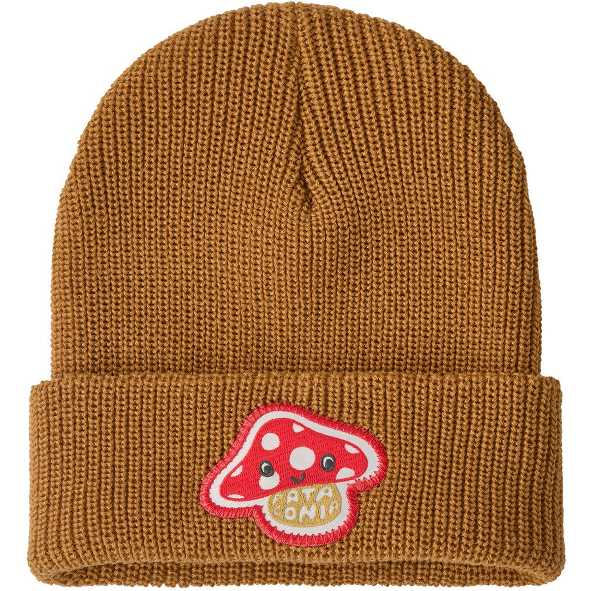 Patagonia Logo Beanie - Kids' Amanita Rita Patch/Talon Gold
