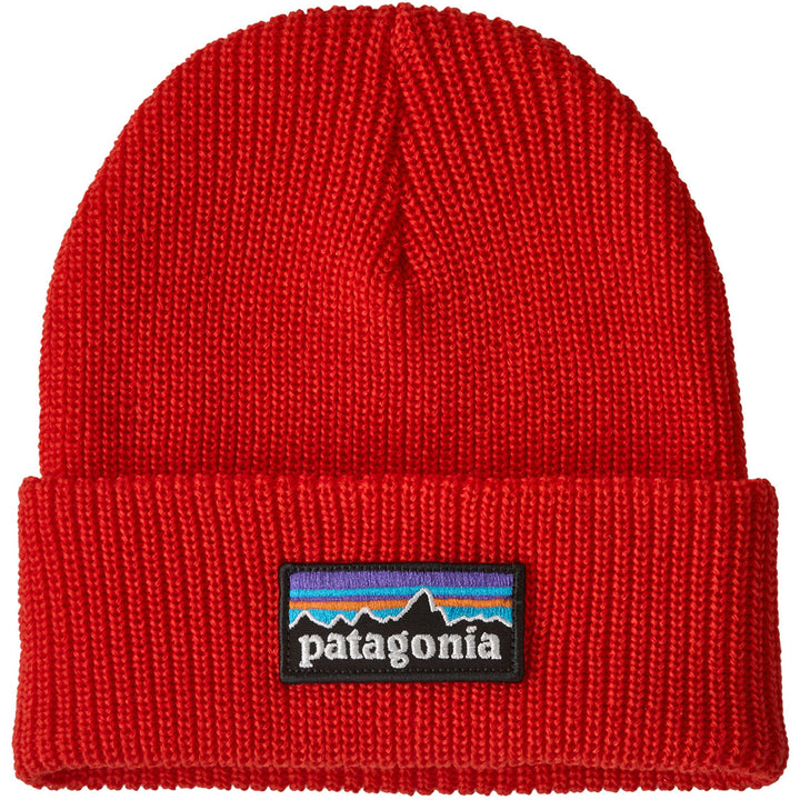 Patagonia Logo Beanie - Kids' P-6 Logo/Sizzle Red