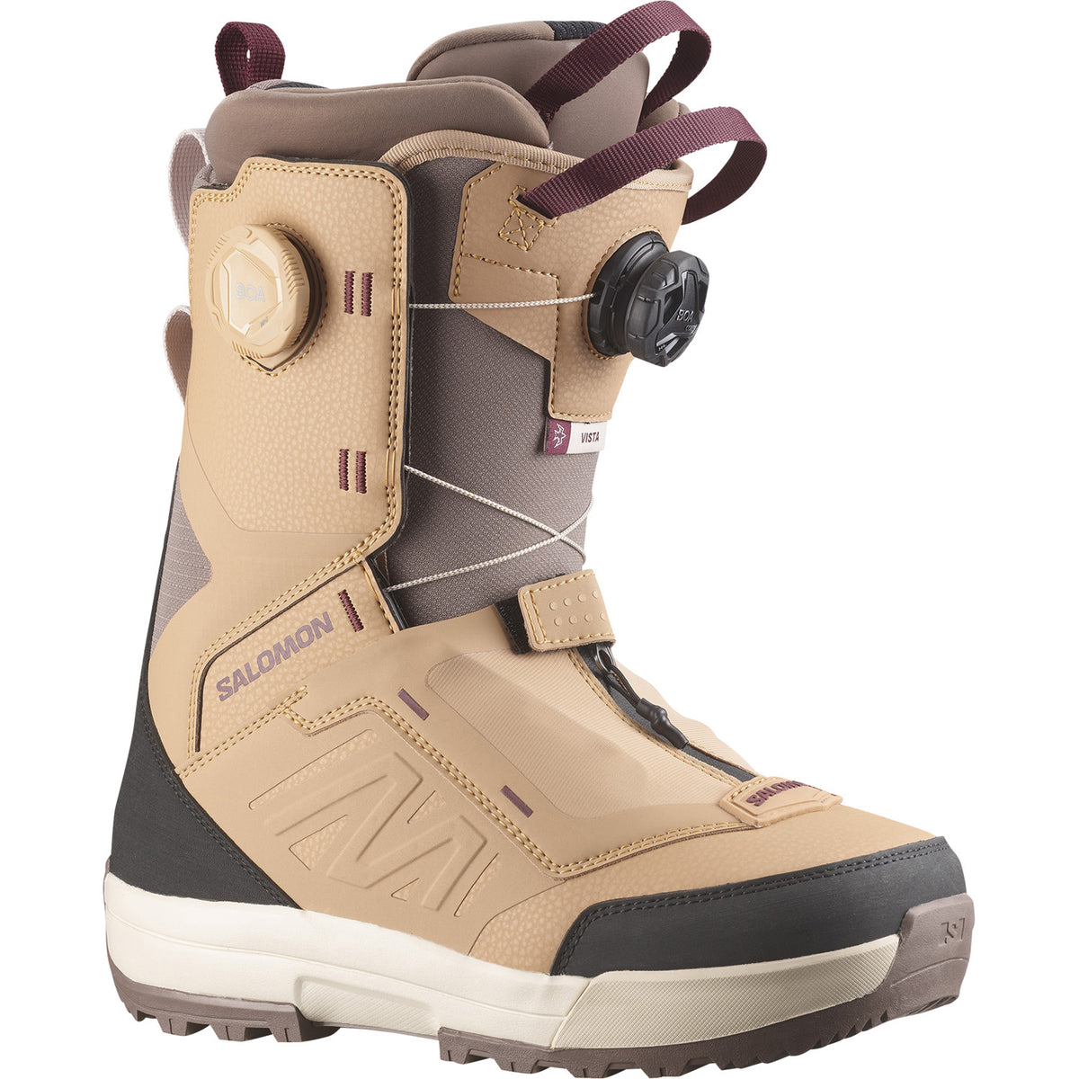 Salomon Vista Dual Boa Snowboard Boots - Women's 2026 Tan/Deep Taupe