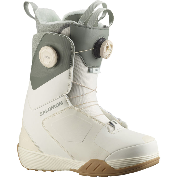 Salomon Kiana Dual Boa Snowboard Boots - Women's Vanilla/Agave Green
